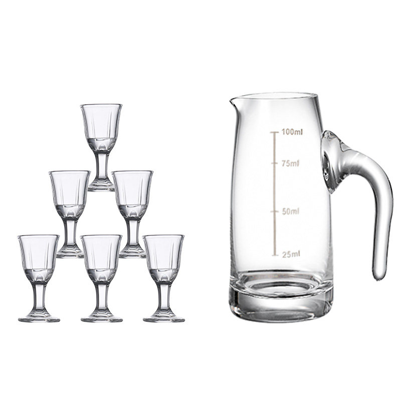 酒杯家用白酒杯套装分酒器小酒杯一口杯小号子弹杯子玻璃酒盅酒具,淘宝优惠券,粉丝福利购,淘宝优惠卷