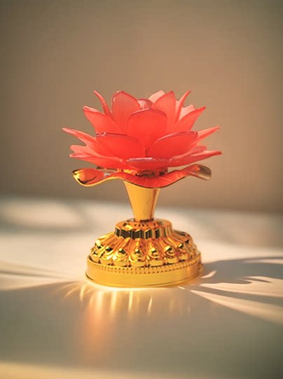 Lotus lamp lotus lamp led colorful ever-bright lamp plug-in household plug-in battery Buddha lamp for worship in the Buddhist hall to purify the heart