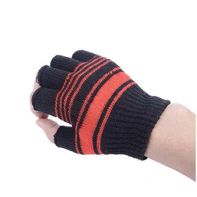 韩版儿童冬季女加绒针织保暖半指手套男半截办公露指学生写字手套,淘宝优惠券,粉丝福利购,淘宝优惠卷