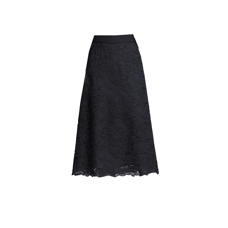 两面穿高腰遮胯中长a字裙半身裙 千禧纳半身裙