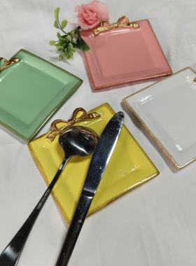 树脂托盘蝴蝶结展示法式家居