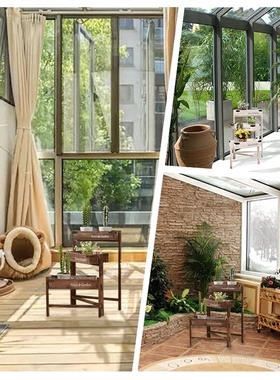 收纳橱窗花架木质乡村