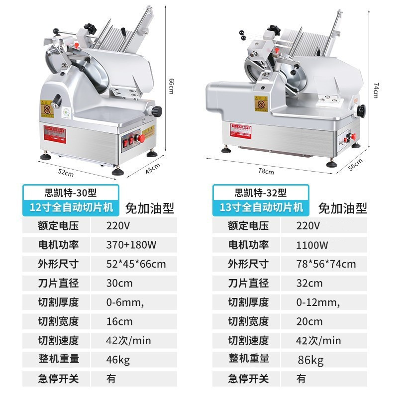 切片机全自动冻肉商用肥牛羊肉卷熟肉切肉机烤肉火锅店电动刨肉机 - 图0