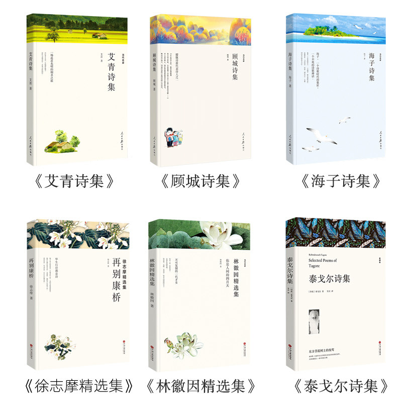 现当代诗歌精选六册 正版原著艾青诗选顾城诗集海子的诗集徐志摩全集散文集泰戈尔 中国经典现代当代诗歌集赏析书籍朦胧诗派经典_虎窝淘