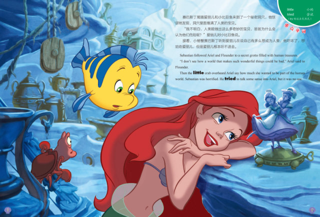 The Little Mermaid Bilingual Storybook Disney English Family Edition Children S Picture Book Chinese English Comparative Books