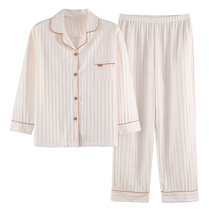 情侣睡衣女春秋冬季纯棉男士长袖可爱网红夏季家居服两件套装米色,淘宝优惠券,粉丝福利购,淘宝优惠卷