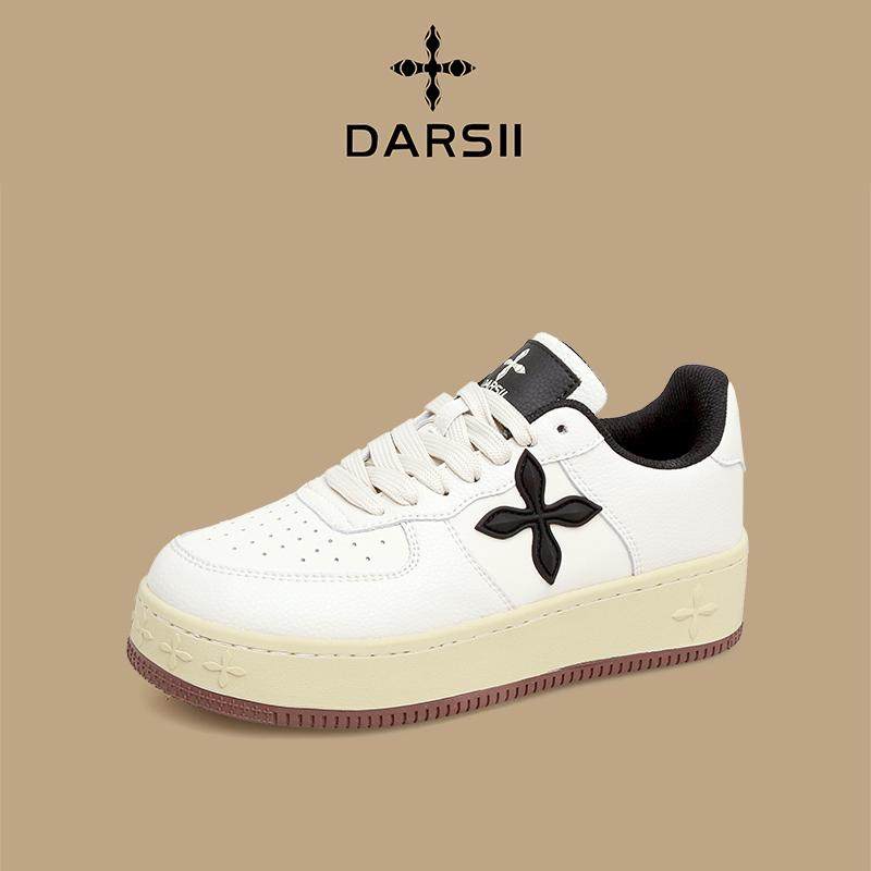 DARSII达斯小白鞋女2025新款平底板鞋百搭休闲运动,淘宝优惠券,粉丝福利购,淘宝优惠卷