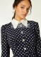 Vogel British LKB ຍີ່ຫໍ້ໃຫມ່ໃນພາກຮຽນ spring ແລະ summer temperament peak collar retro polka dot ພິມເພັດປຸ່ມເພັດ elegant dresses elegant