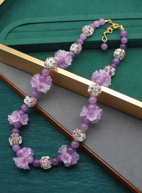 中古穆拉诺蛋糕铃兰花琉璃套装