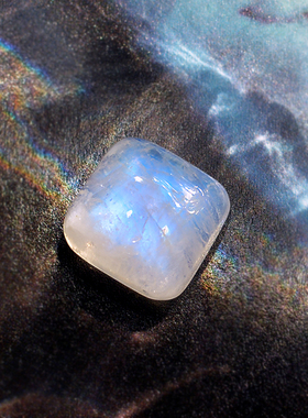 天然蓝光玻璃体月光石裸石