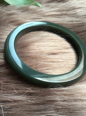 黑羊脂源头和田玉天青玉一细无结构手镯方泥鳅背手镯女玉镯子带证