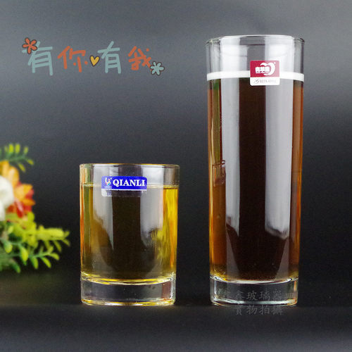 青苹果玻璃杯家用啤酒杯 加厚直身水杯 酒店宾馆饭店KTV商用酒杯 - 图3