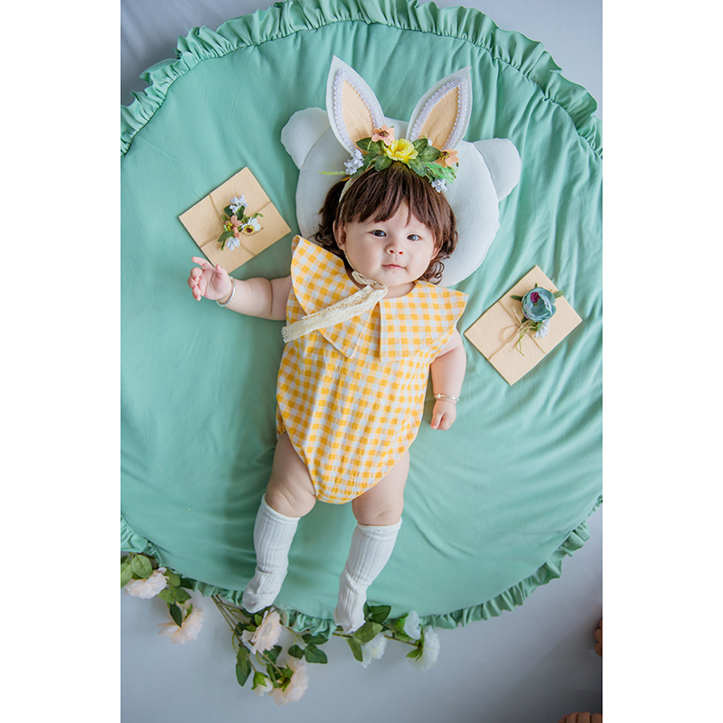 影楼百天宝宝摄影主题服装可爱小兔长耳朵道具小清新儿童摄影服装