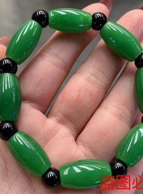 路路通干青铁龙生祖母绿手饰品