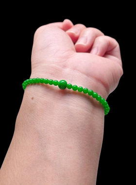 阳绿色手链转运珠时尚小珠子手串