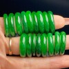 Full green imperial green emerald ring