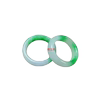 Jade green ring Myanmar old pit material ring