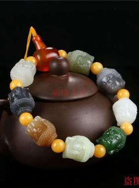 一念成佛男款手串天然和田玉