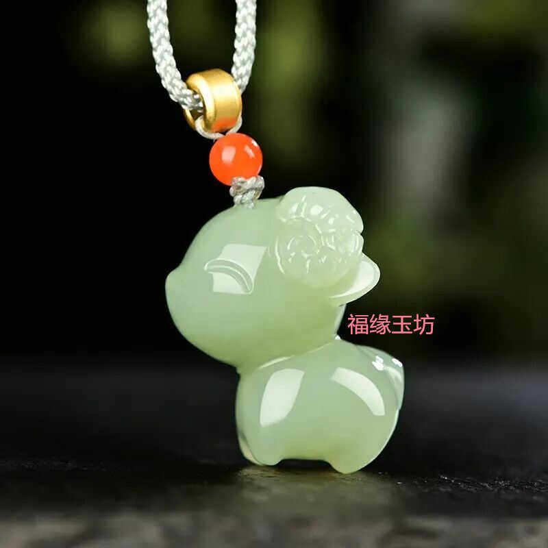 新疆和田玉白玉十二生肖羊玉石吊坠玉坠挂件儿童款男女款,淘宝优惠券,粉丝福利购,淘宝优惠卷