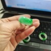 Fine ice type jadeite ring with floating flowers, Burmese jade ring, same style jade bracelet for men and women