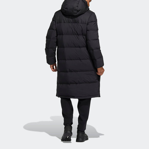 Adidas/阿迪达斯正品男子运动中长款保暖连帽羽绒服HZ5345 - 图0