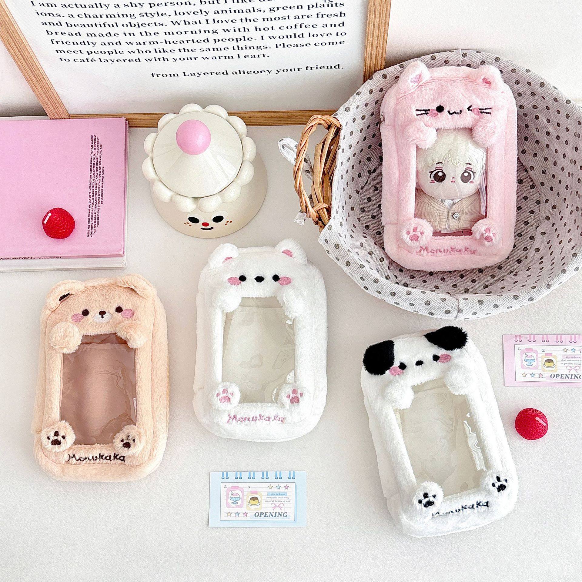 原创毛绒黑白小猫狗10cm娃包含绳收纳包收纳袋遛娃包吧唧痛包笔袋,淘宝优惠券,粉丝福利购,淘宝优惠卷