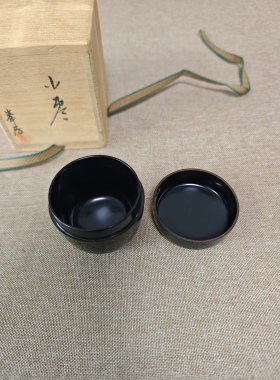 日本进口全新木胎漆器小茶枣茶入茶道具