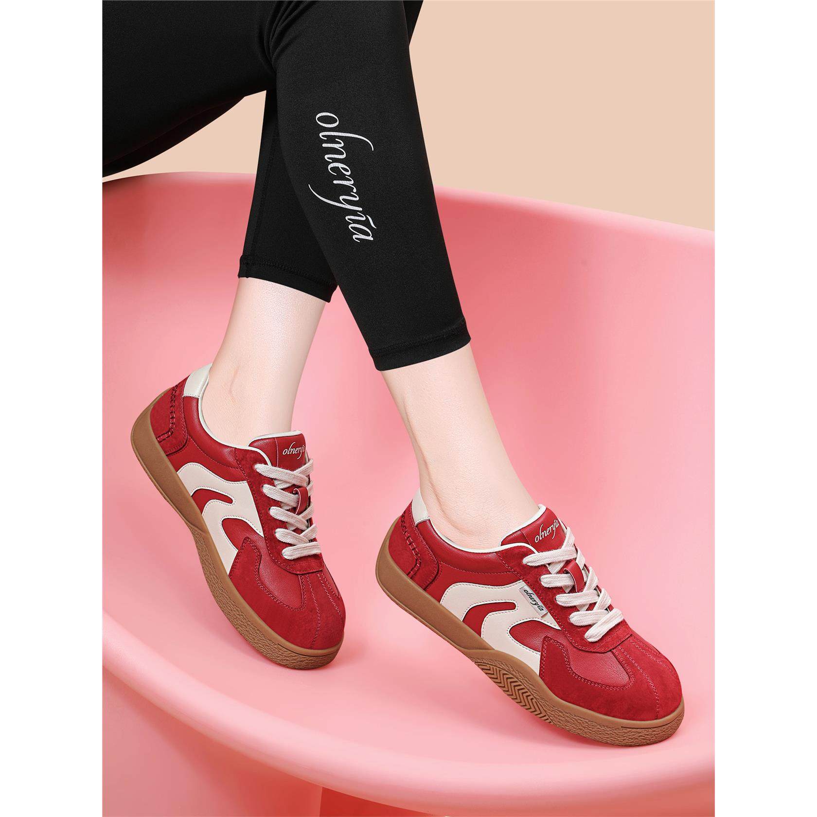 2026新款春复古德训鞋女春季新款百搭平底休闲运动鞋拼色系带板鞋,淘宝优惠券,粉丝福利购,淘宝优惠卷