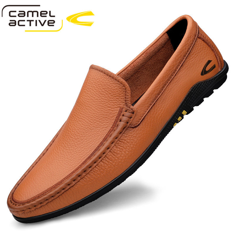 德国骆驼动感男鞋春季商务休闲鞋真皮豆豆鞋懒人驾车皮鞋软皮软底,淘宝优惠券,粉丝福利购,淘宝优惠卷