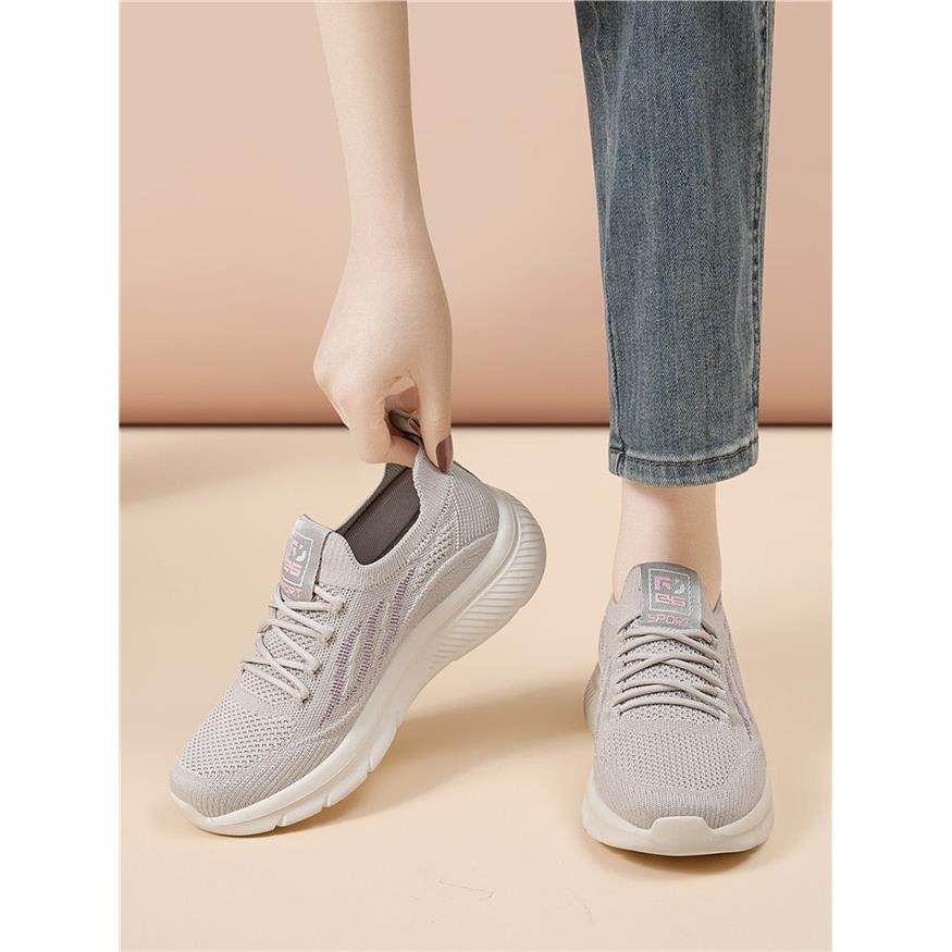 飞织网面运动鞋女2026新款春季超轻透气休闲鞋软底舒适防滑跑步鞋,淘宝优惠券,粉丝福利购,淘宝优惠卷