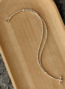 满天星 双层迷你990纯银碎银珠手链女简约细款碎银子波光粼粼细闪