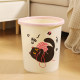 Cream-style trash can for household large size and good looks