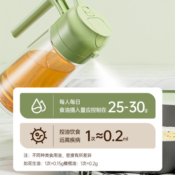 Glass spray bottle and oil can for filling and pouring oil