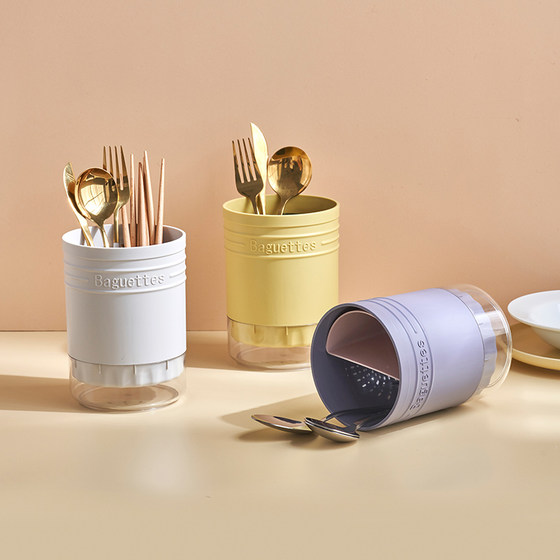 Multifunctional wall-mounted drain chopstick basket