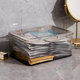 Mask storage box with dust-proof flip-top transparent lid and large capacity