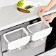 Kitchen wall mounted trash can with lid for home bathroom