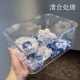 Flip-top desktop storage box transparent acrylic dust-proof storage box bedroom dormitory office storage basket with lid