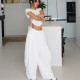Akiyo studio ເອີຣົບແລະອາເມລິກາ retro ສູງ waisted loose scimitar pants elastic waist wide-leg pants banana pants ກາງເກງ