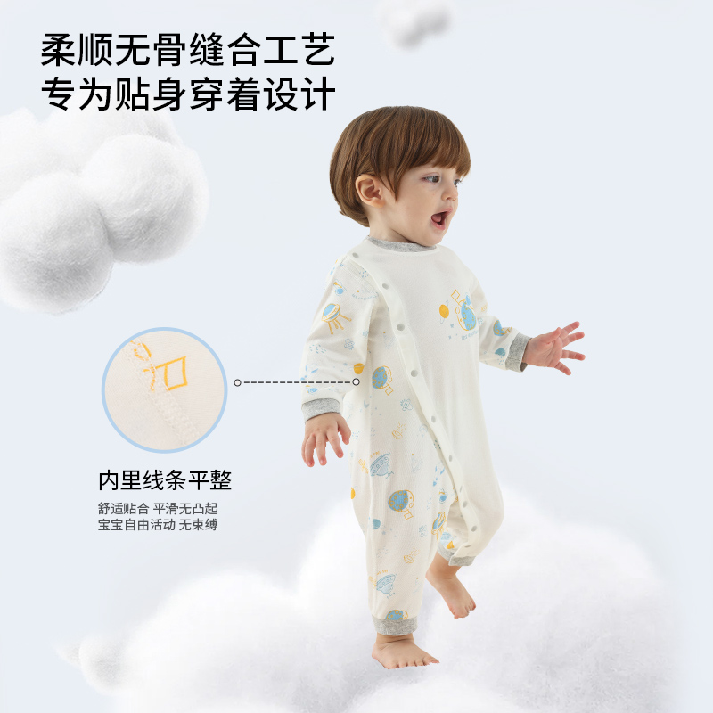 【5A抗菌】丽婴房兔子装爬服连体衣婴儿新生儿哈衣宝宝衣服秋款新