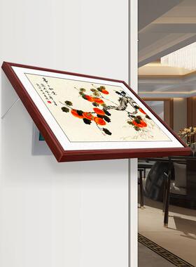 新中国风仪表箱装饰画鱼图开关阻挡中国风配电箱挂画荔枝餐厅壁画