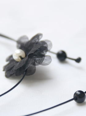 雪纺花朵细颈线项链女脖饰choker