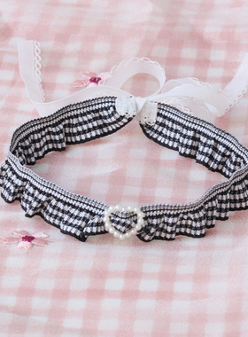 系带蕾丝项圈颈带女蝴蝶结界