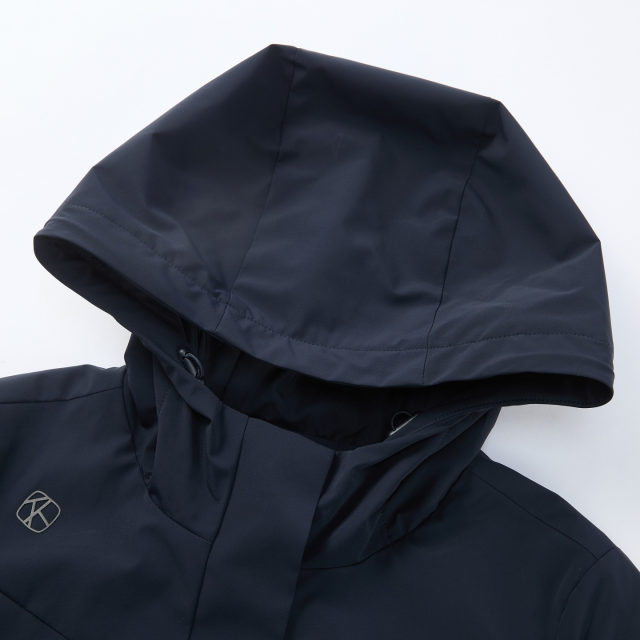 ເສື້ອກິລາ hooded jacket ທີ່ມີ zippered ນ້ໍາຫນັກເບົາຂອງແມ່ຍິງ