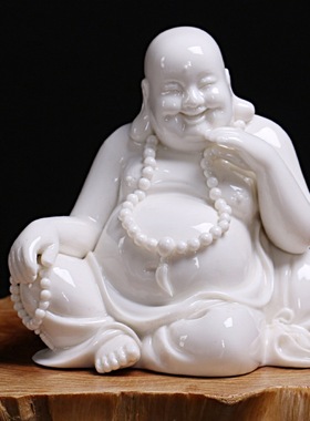 八年老店新品冲量陶瓷珍藏版大肚弥勒佛礼品摆件镇宅风水保平安