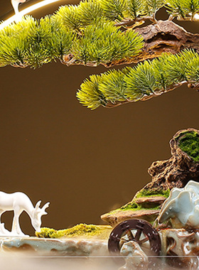 八年老店新品冲量新中式流水玻璃鱼缸装饰摆件客厅生态造景循环水