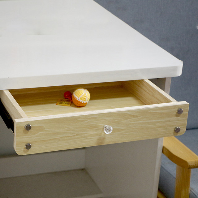Self-installed solid wood hanging hidden drawer under the table