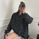 Leopard print plus size plus size autumn long-sleeved tops, fashionable and age-reducing, loose, slimming and fat mm, flesh-covering T-shirts and sweatshirts
