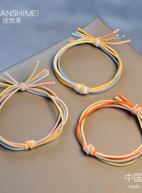 发绳拼色打结日韩少女高弹力耐用
