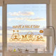 Glass door pvc wall sticker cute cartoon animal sticker