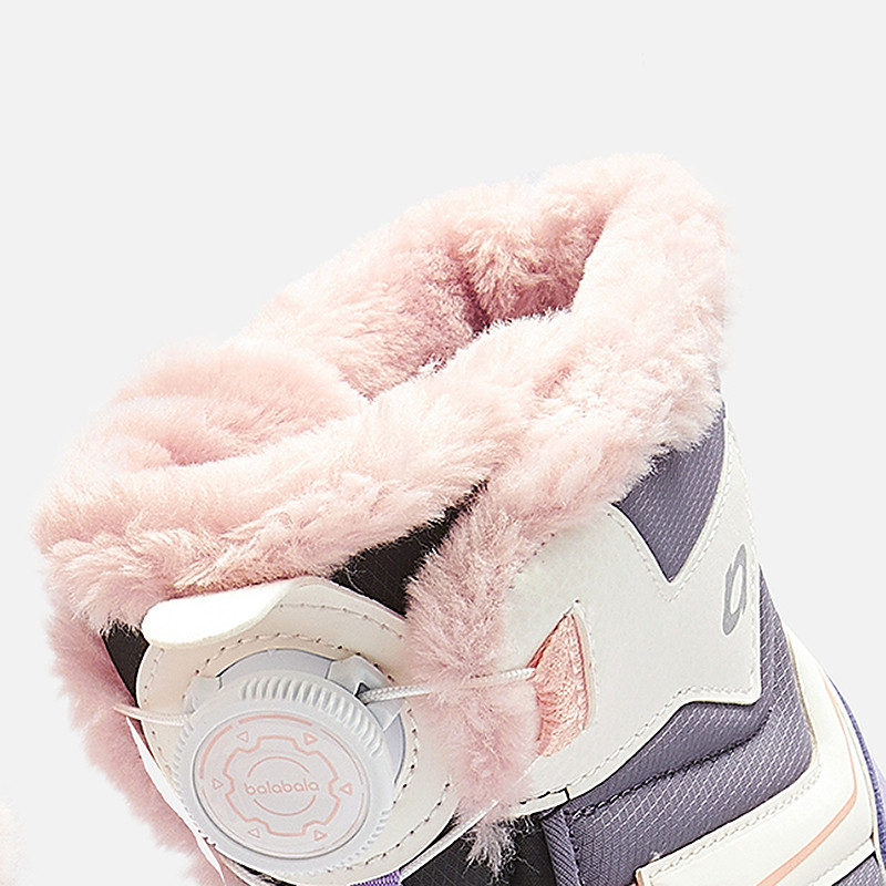 巴拉巴拉童鞋儿童运动靴女童加绒保暖儿童运动鞋冬防滑靴子旋钮扣,淘宝优惠券,粉丝福利购,淘宝优惠卷